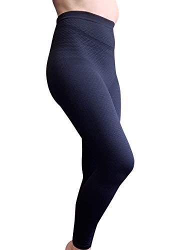 Bioflect® Compression Leggings with Bio Ceramic Micro-Massage Knit- for Support and Comfort - Black 2XL
