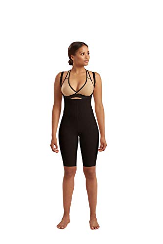 MARENA Recovery Knee-Length Compression Girdle with High-Back - M, Black