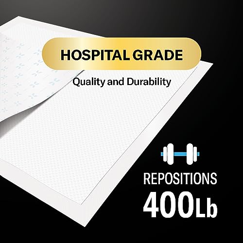 Chucks MAX Hospital Grade Bed Pads 36 x 36 Disposable Breathable Incontinence Pads - XXX-Large Pee Pads for Adults - Heavy Duty Absorbency, Repositioning Underpads. Repositions 400 Lbs. [20 Pads]