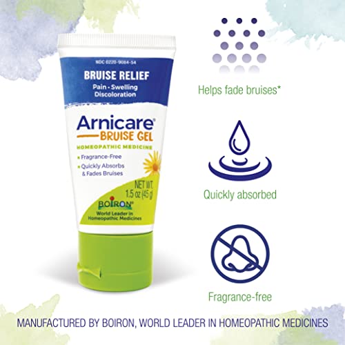 Boiron Arnicare Bruise Gel for Relief of Bruise Pain, Muscle Swelling, Soreness, and Discoloration - Non-greasy and Fragrance-Free - 1.5 Ounce (Pack of 2)