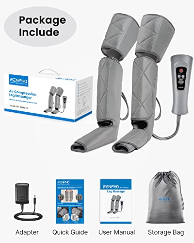 RENPHO Leg Massager for Circulation and Pain Relief, FSA HSA Eligible Air Compression Foot Leg Calf Thigh Massage, 6 Modes 4 Intensities, Helps for Reduce Swelling, Muscle Fatigue, Edema