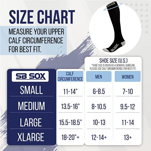 SB SOX Compression Socks (20-30mmHg) for Men & Women – Best Compression Socks for All Day Wear, Better Blood Flow, Swelling! (X-Large, Black/Pink)
